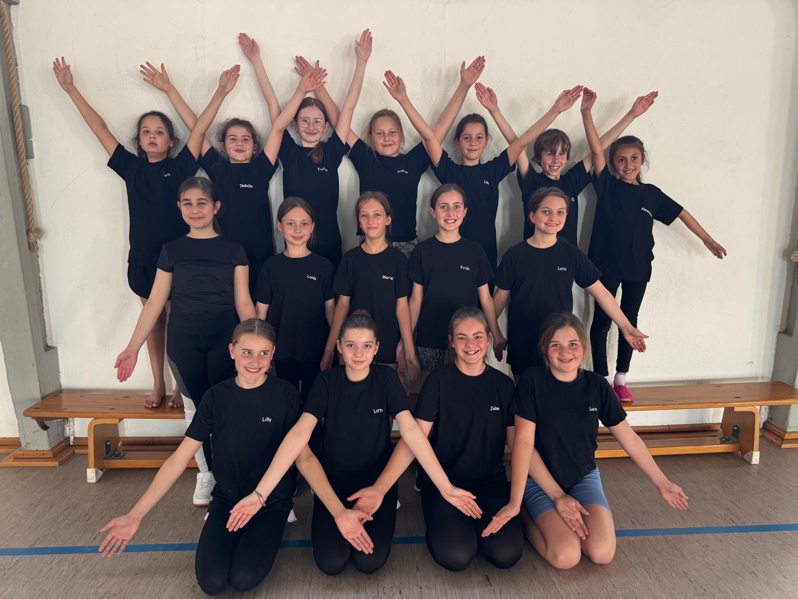 Die Tanzkinder beim Training